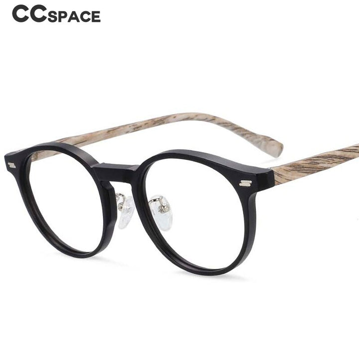 CCSpace Unisex Full Rim Round Tr 90 Titanium Frame Eyeglasses 54314 Full Rim CCspace   