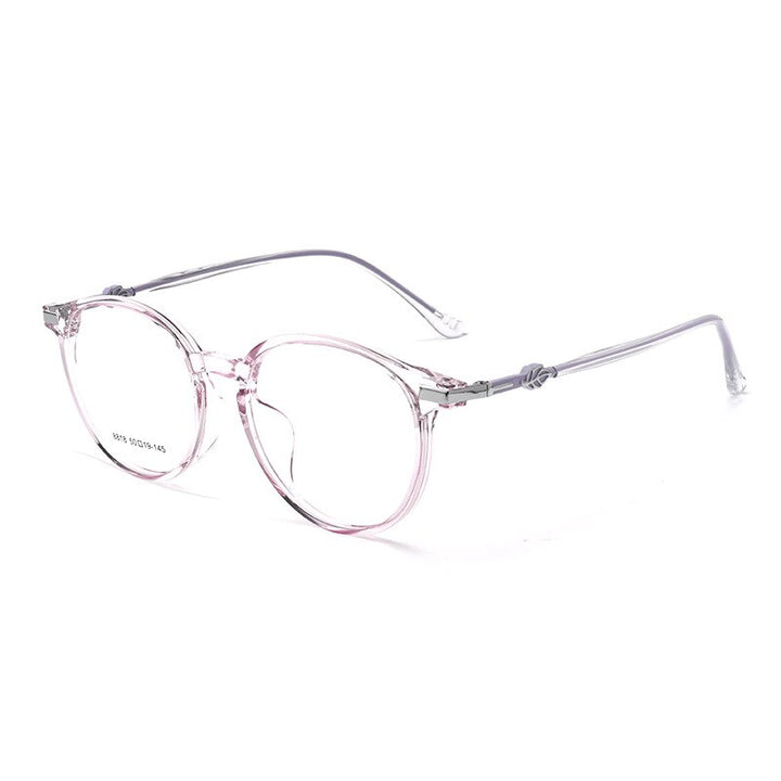 KatKani Women's Full Rim Round Square Tr 90 Ultem Eyeglasses 068818 Full Rim KatKani Eyeglasses Transparent Purple  