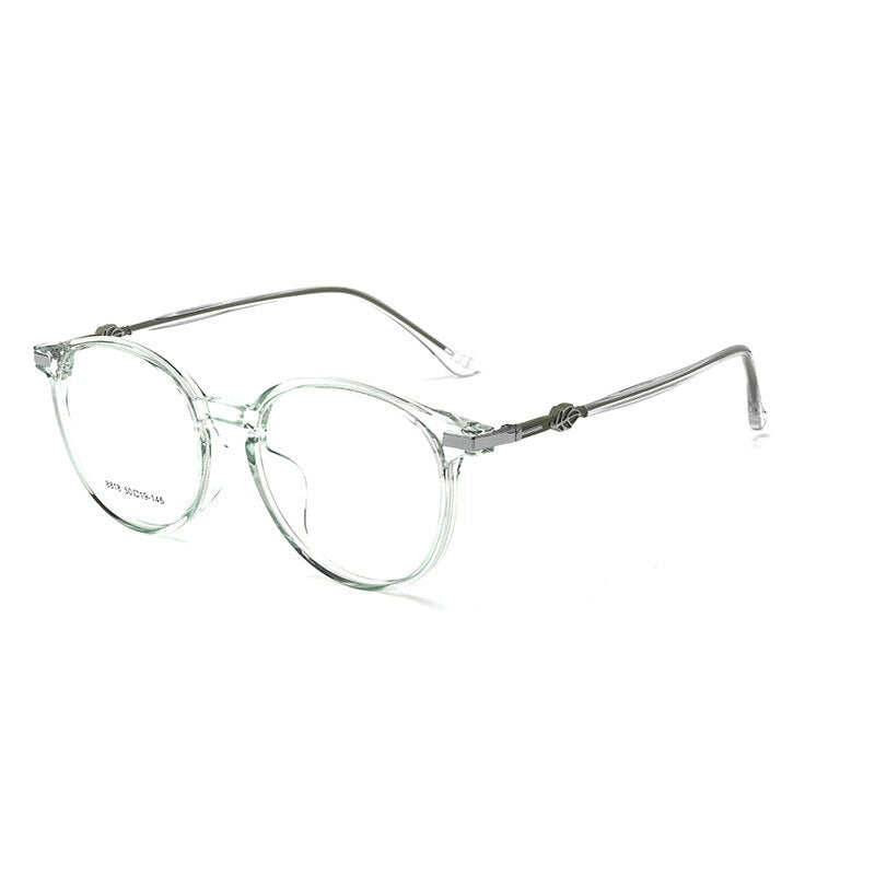 KatKani Women's Full Rim Round Square Tr 90 Ultem Eyeglasses 068818 Full Rim KatKani Eyeglasses Transparent Green  