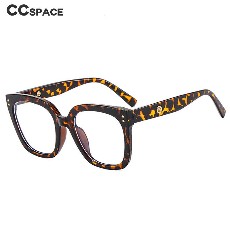 CCspace Unisex Full Rim Square Cat Eye Acetate Eyeglasses 55503 Full Rim CCspace   