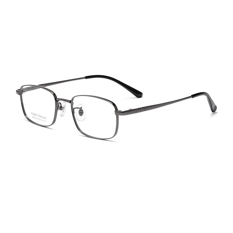 KatKani Unisex Full Rim Square Titanium Eyeglasses 9022yt Full Rim KatKani Eyeglasses Gun  