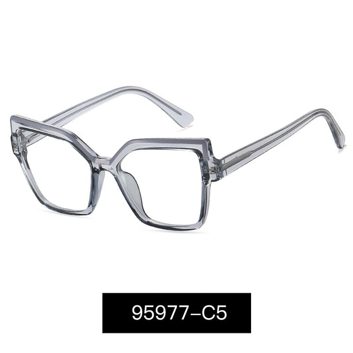 Hotony Women's Full Rim Square Cat Eye Alloy Eyeglasses 95977 Full Rim Hotony C5  