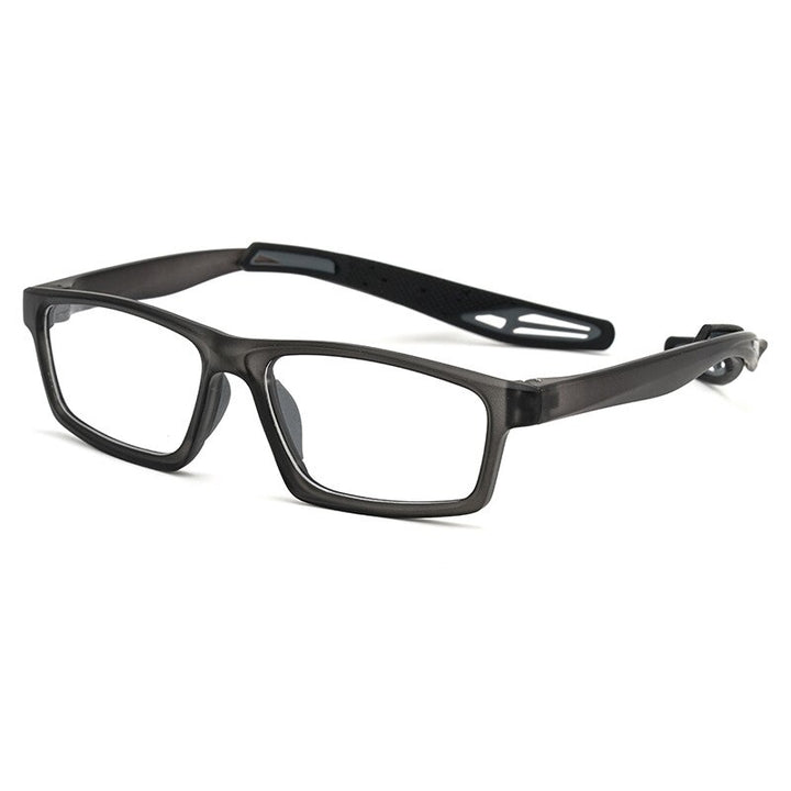 Reven Jate Unisex Full Rim Square Tr 90 Sport Eyeglasses 1219 Sport Eyewear Reven Jate grey  