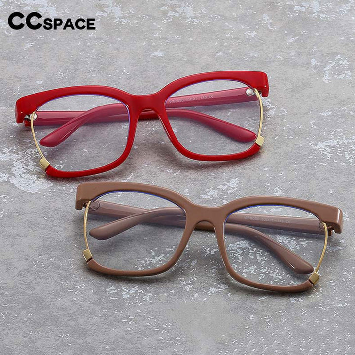 CCSpace Women's Semi Rim Square Tr 90  Eyeglasses 53315 Semi Rim CCspace   