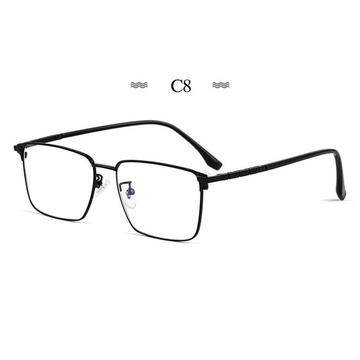 Hotochki Men's Full Rim Square Tr 90 Titanium Frame Eyeglasses T8631t Full Rim Hotochki C8  