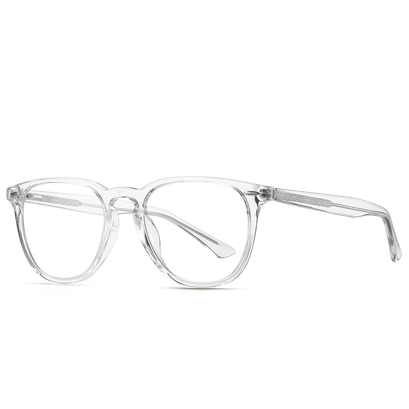 Gmei Women's Full Rim TR 90 Titanium Round Frame Eyeglasses 2059 Full Rim Gmei Optical C2 Transparent  