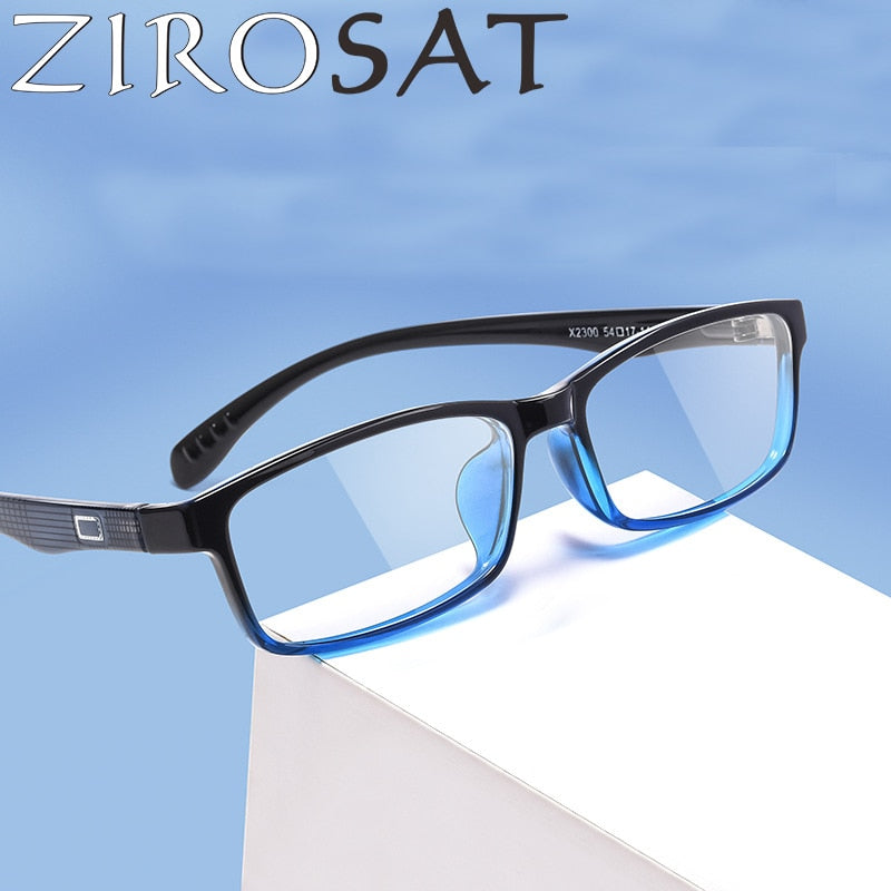 Zirosat Unisex Full Rim Square Tr 90 Eyeglasses 2300 Full Rim Zirosat   