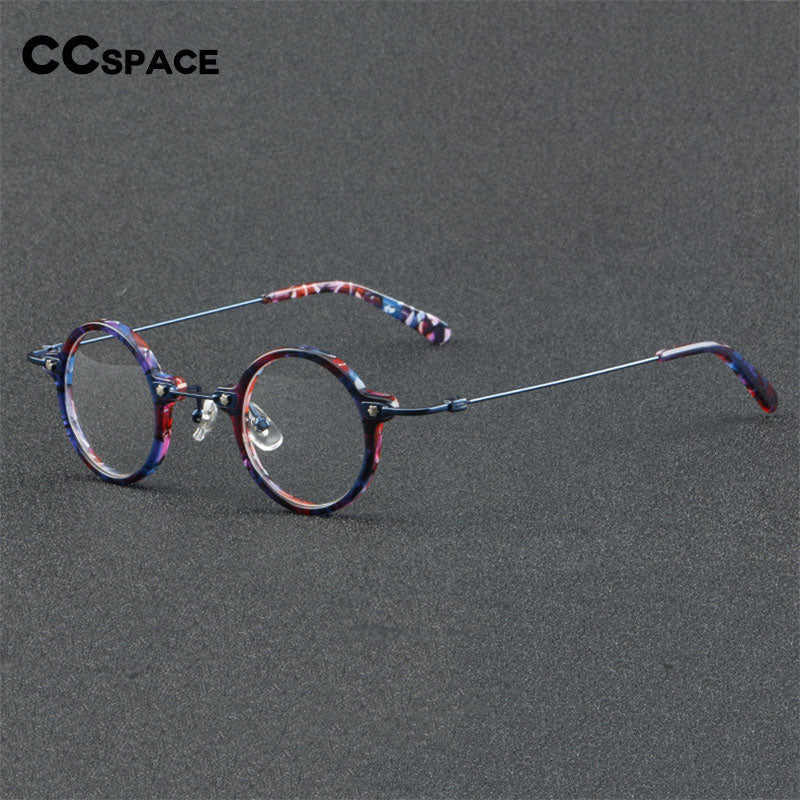 CCSpace Women's Full Rim Round Acetate Eyeglasses 55275 Full Rim CCspace   