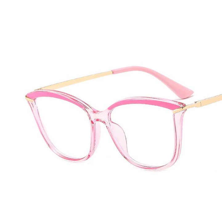 CCspace Women's Full Rim Square Cat Eye Tr 90 Titanium Eyeglasses 53332 Full Rim CCspace pink China 