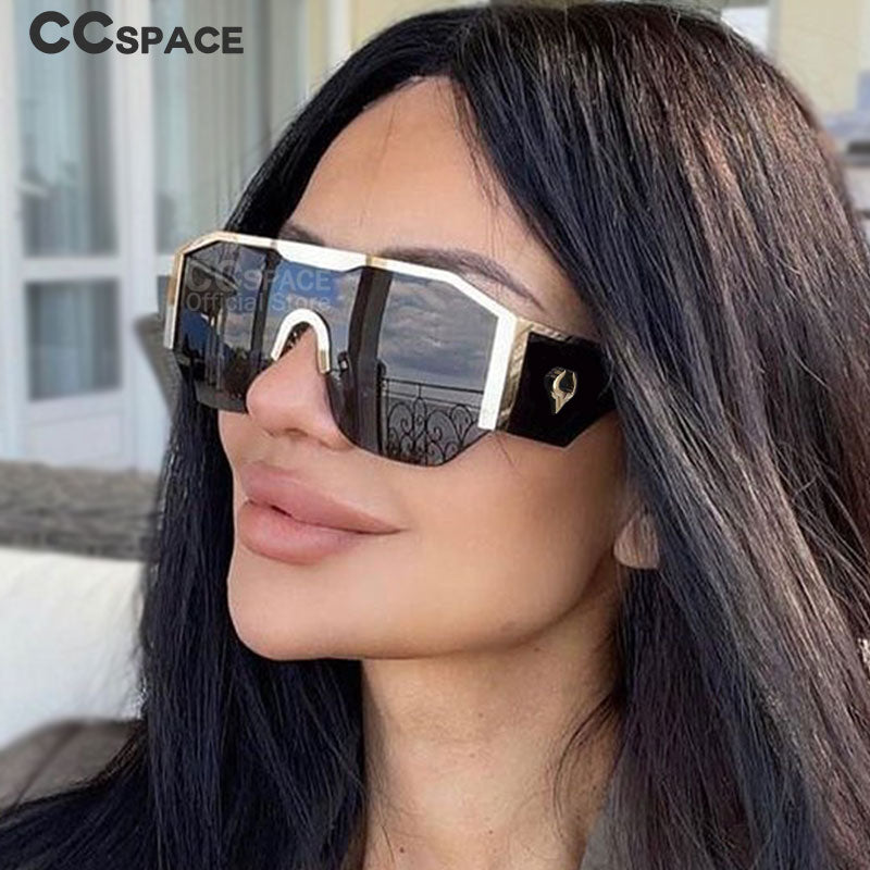 CCspace Women's Full Rim Oversized Square Resin Frame Sunglasses 53016 Sunglasses CCspace Sunglasses   
