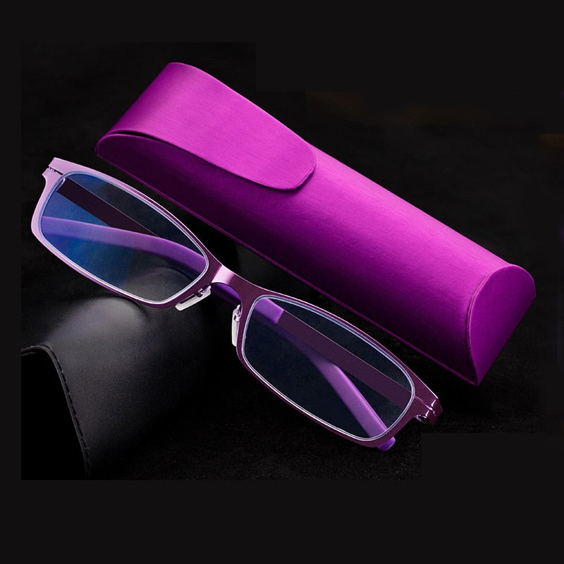 Zirosat Unisex Full Rim Rectangle Alloy Tr 90 Anti Blue Light Reading Glasses Dy1331 Reading Glasses Zirosat   