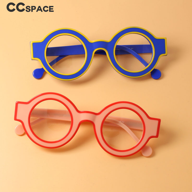 CCSpace Women's Full Rim Round Acetate Eyeglasses 56499 Full Rim CCspace   
