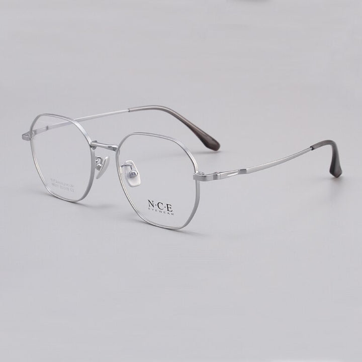 Zirosat Unisex Eyeglasses Frame Pure Titanium 88317 Frame Zirosat silver  
