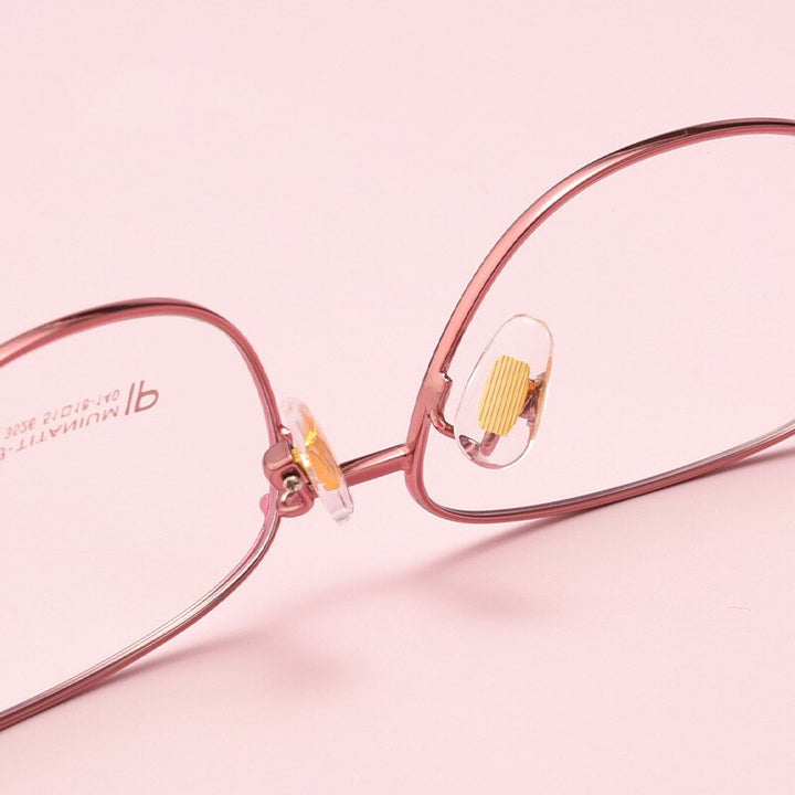 Katkani Women's Full Rim Square Titanium Alloy Eyeglasses 3526x Full Rim KatKani Eyeglasses   