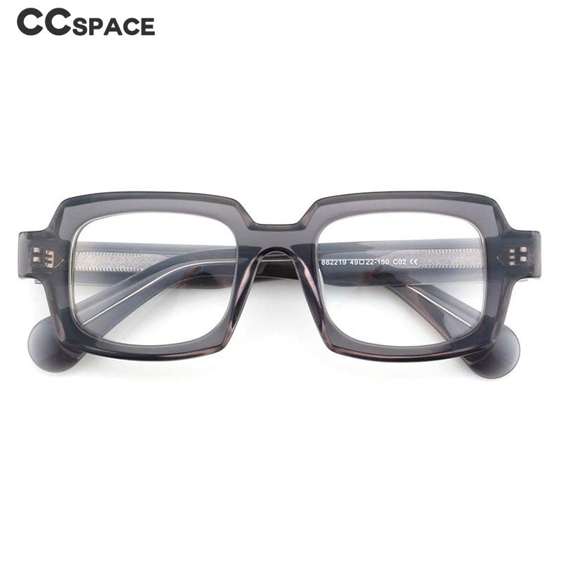 CCSpace Unisex Full Rim Square Acetate Eyeglasses 54907 Full Rim CCspace   