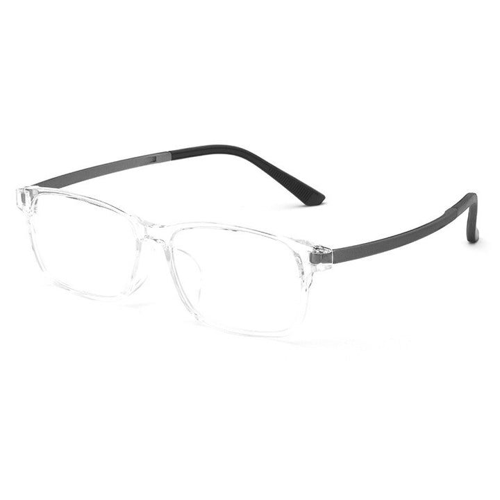 KatKani Unisex Full Rim Square Ultem Steel Eyeglasses 89102r Full Rim KatKani Eyeglasses Transparent  