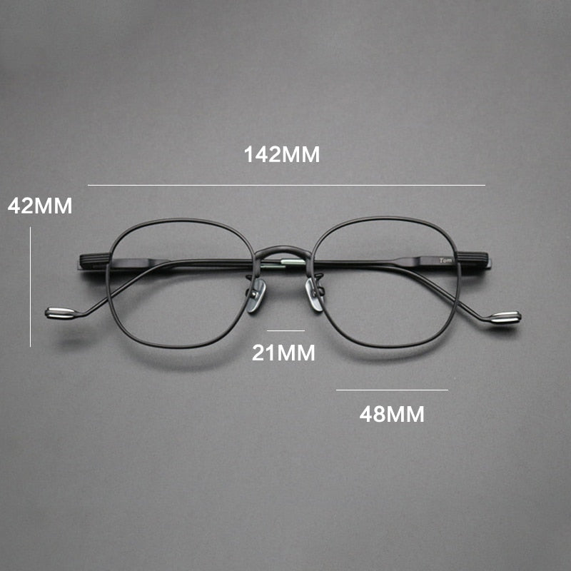 Gatenac Unisex Full Rim Square Titanium Frame Eyeglasses Gxyj421 Full Rim Gatenac   