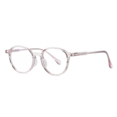 Ralferty Women's Full Rim Round Tr 90 Acetate Eyeglasses D204 Full Rim Ralferty C309 Pink China 