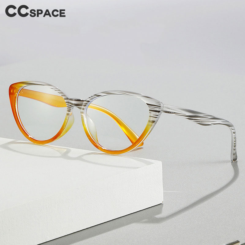 CCspace Unisex Full Rim Cat Eye Tr 90 Eyeglasses 55674 Full Rim CCspace   