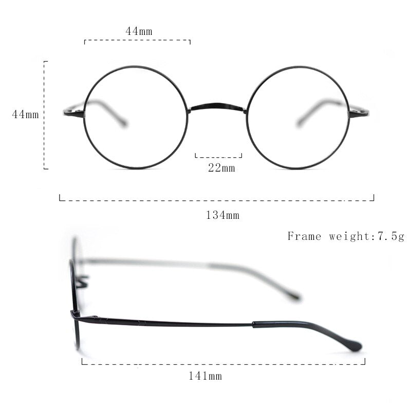 Hdcrafter Unisex Full Rim Round Titanium Eyeglasses Full Rim Hdcrafter Eyeglasses   