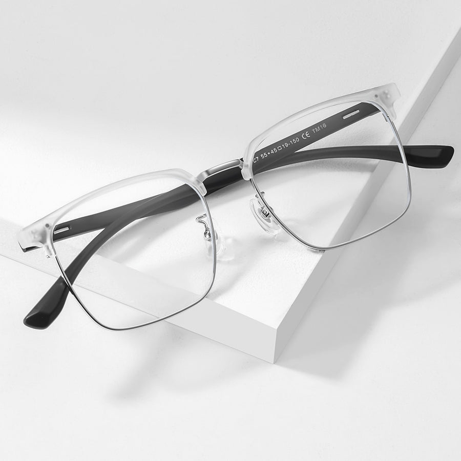 Gmei Unisex Full Rim Square Tr 90 Alloy Eyeglasses Tm16 Full Rim Gmei Optical   
