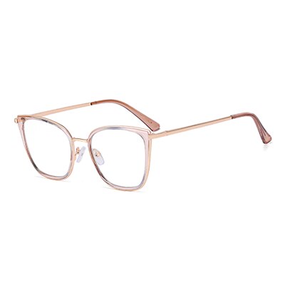 Ralferty Women's Full Rim Square Cat Eye Tr 90 Acetate Eyeglasses F82013 Full Rim Ralferty C3 Brown China 