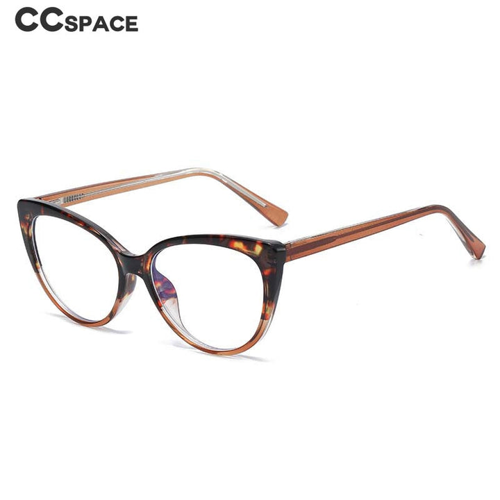 CCSpace Women's Full Rim Square Cat Eye Tr 90 Titanium Eyeglasses 53352 Full Rim CCspace   