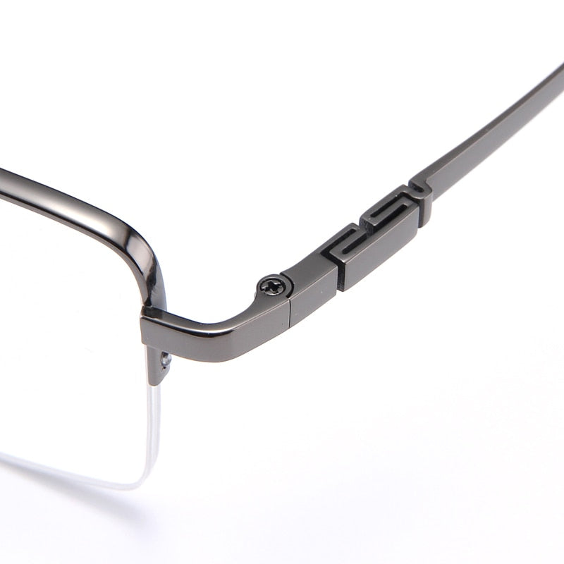 Bclear Men's Semi Rim Rectangle Titanium Frame Eyeglasses My007 Semi Rim Bclear   
