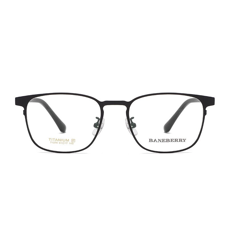 Zirosat Unisex Eyeglasses Frame Pure Titanium Black Grey 71079 Frame Zirosat   