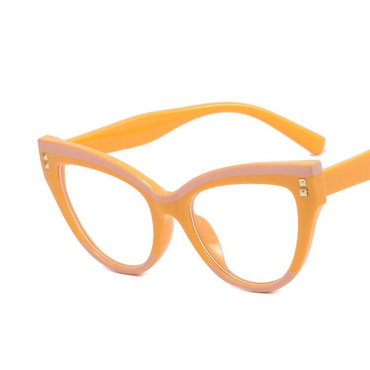 Cubojue Unisex Full Rim Square Cat Eye Tr 90 Titanium Hyperopic Reading Glasses Reading Glasses Cubojue 0 orange 