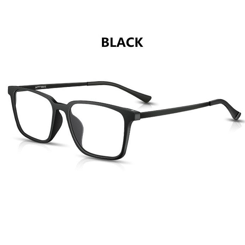 Handoer Unisex Full Rim Square Tr 90 Titanium Hyperopic +350 to +600 Photochromic Reading Glasses 9822-1 Reading Glasses Handoer +350 BLACK 