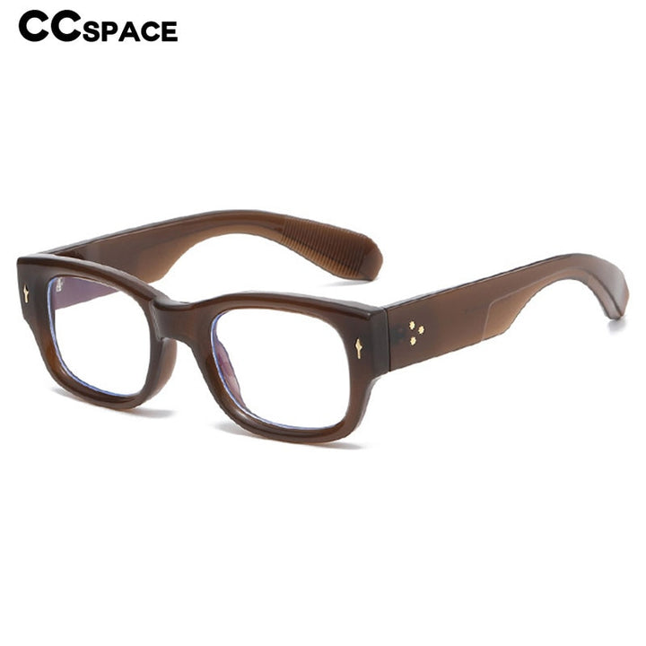 CCSpace Unisex Full Rim Rectangle Acetate Eyeglasses 55548 Full Rim CCspace   