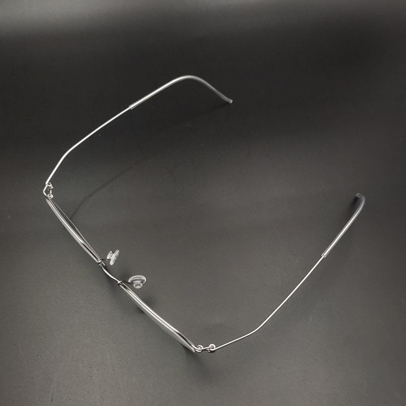 Yujo Unisex Full Rim Handcrafted Polygonal Stainless Steel Eyeglasses Customizable Lenses Full Rim Yujo   