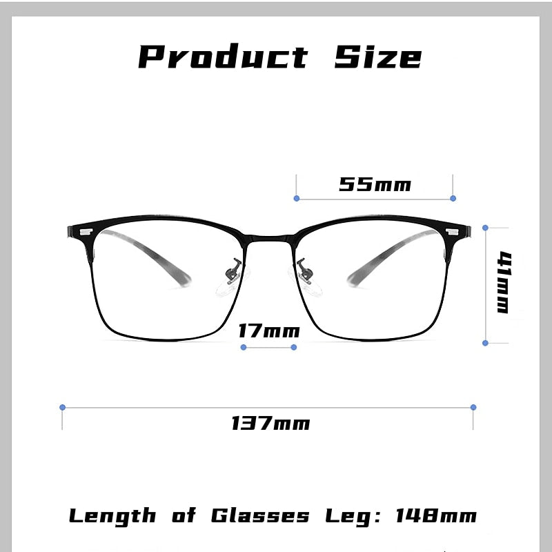 Yimaruili Men's Full Rim Square Alloy Eyeglasses P99070m Full Rim Yimaruili Eyeglasses   