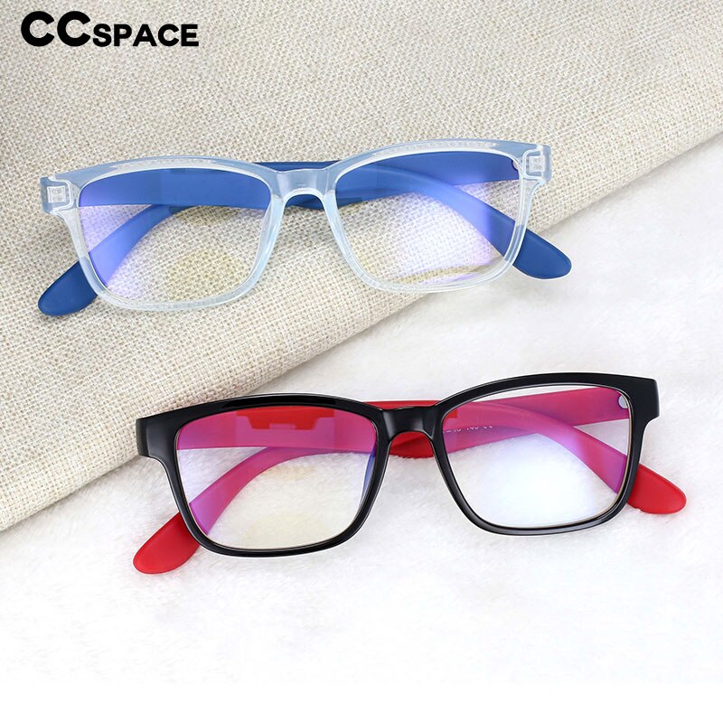 CCSpace Unisex Full Rim Rectangle Resin Frame Eyeglasses 54410 Full Rim CCspace   