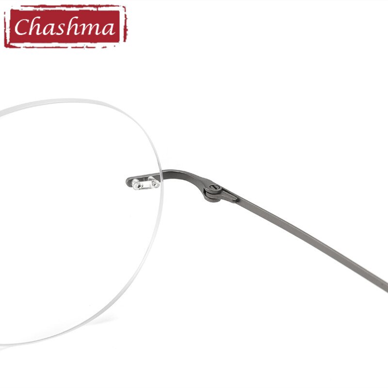 Chashma Ottica Unisex Rimless Round Titanium Eyeglasses 9018 Rimless Chashma Ottica   