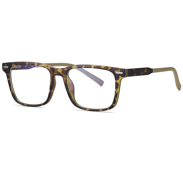 CCspace Unisex Full Rim Square Tr 90 Titanium Eyeglasses 55256 Full Rim CCspace MatteFloral CHINA 