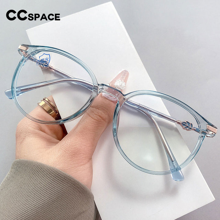 CCSpace Unisex Full Rim Square Cat Eye Tr 90 Titanium Eyeglasses 55638 Full Rim CCspace   
