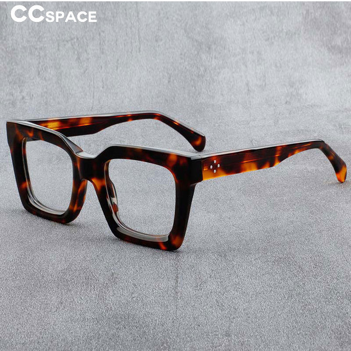 CCSpace Unisex Full Rim Square Cat Eye Acetate Eyeglasses 55026 Full Rim CCspace   