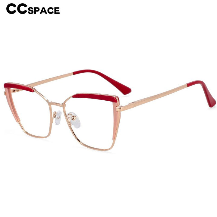 CCSpace Women's Full Rim Square Cat Eye Tr 90 Titanium Frame Eyeglasses 54438 Full Rim CCspace   