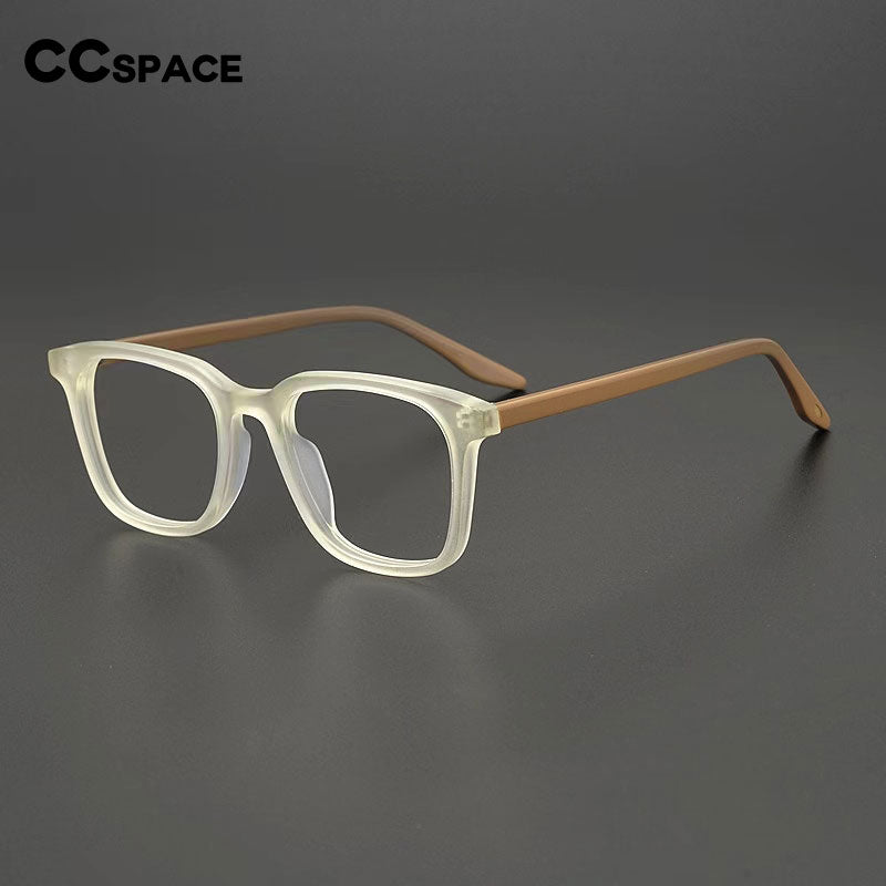 CCspace Unisex Full Rim Square Acetate Eyeglasses 55597 Full Rim CCspace   