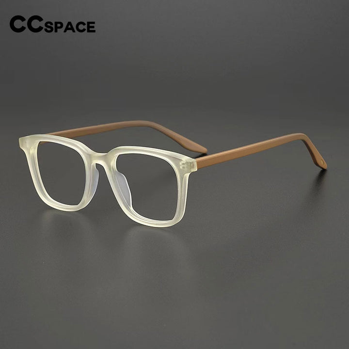 CCspace Unisex Full Rim Square Acetate Eyeglasses 55597 Full Rim CCspace   