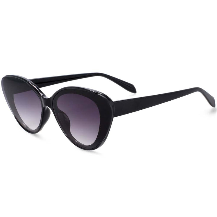 CCSpace Women's Full Rim Cat Eye Resin Frame Sunglasses 54223 Sunglasses CCspace Sunglasses black 54223 