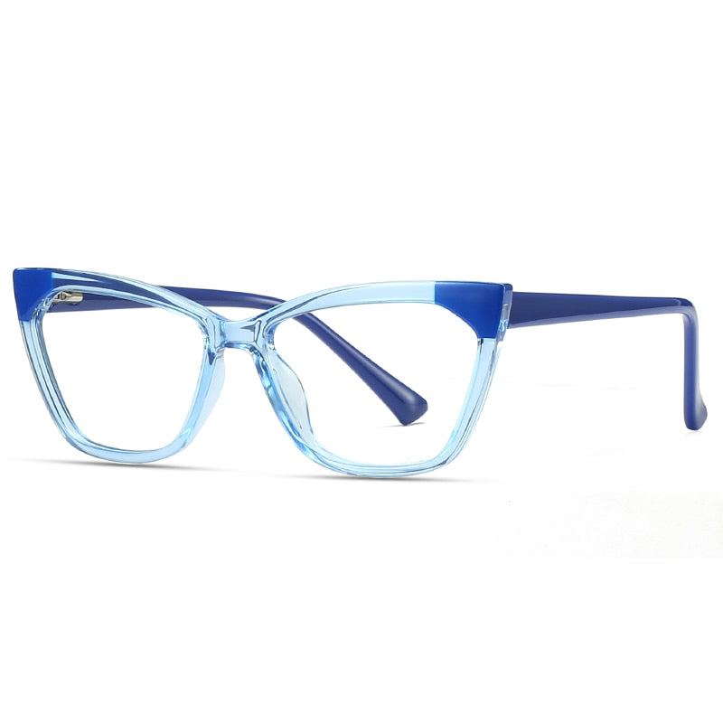 Gmei Women's Full Rim TR 90 Titanium Cat Eye Frame Eyeglasses 2040 Full Rim Gmei Optical C5  