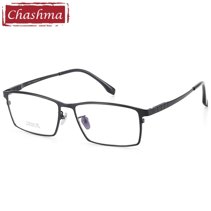 Chashma Ottica Men's Full Rim Square 150 Wide Titanium Eyeglasses 2058 Full Rim Chashma Ottica   