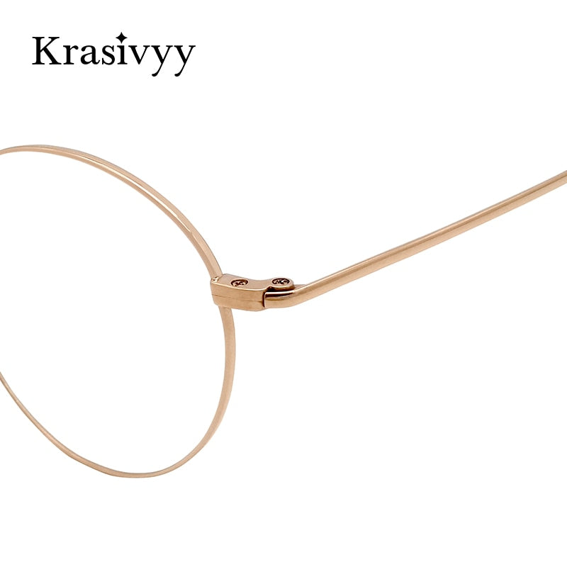 Krasivyy Unisex Full Rim Round Titanium Eyeglasses Kr86052 Full Rim Krasivyy   