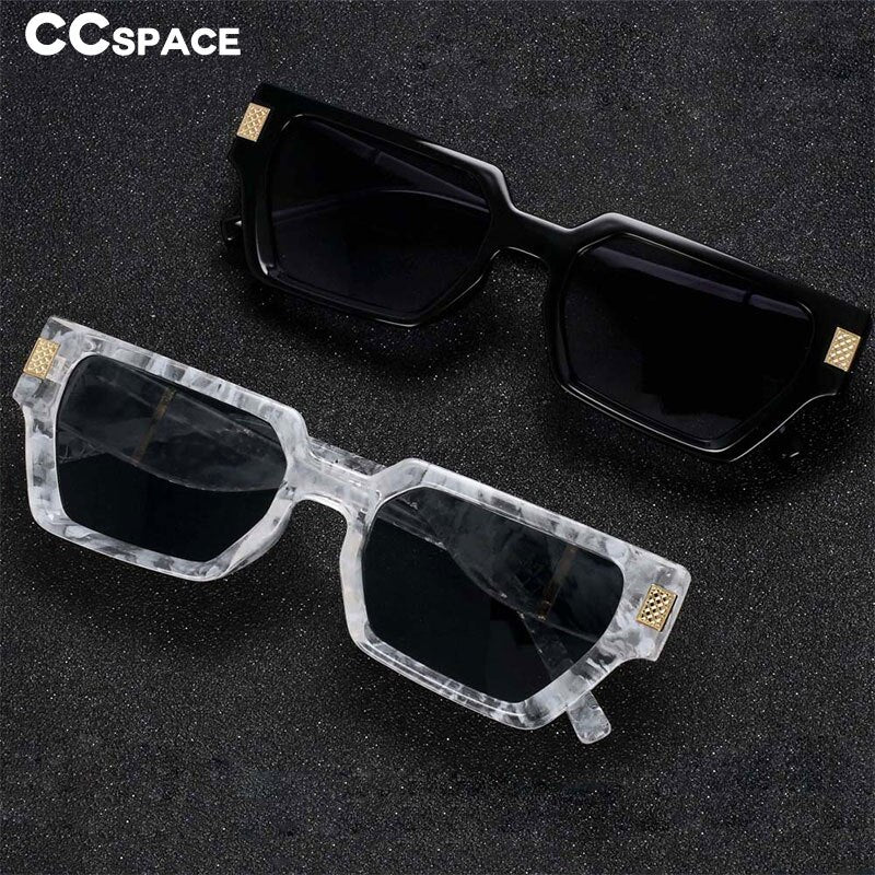 CCSpace Women's Full Rim Rectangle Resin Frame Sunglasses 54245 Sunglasses CCspace Sunglasses   