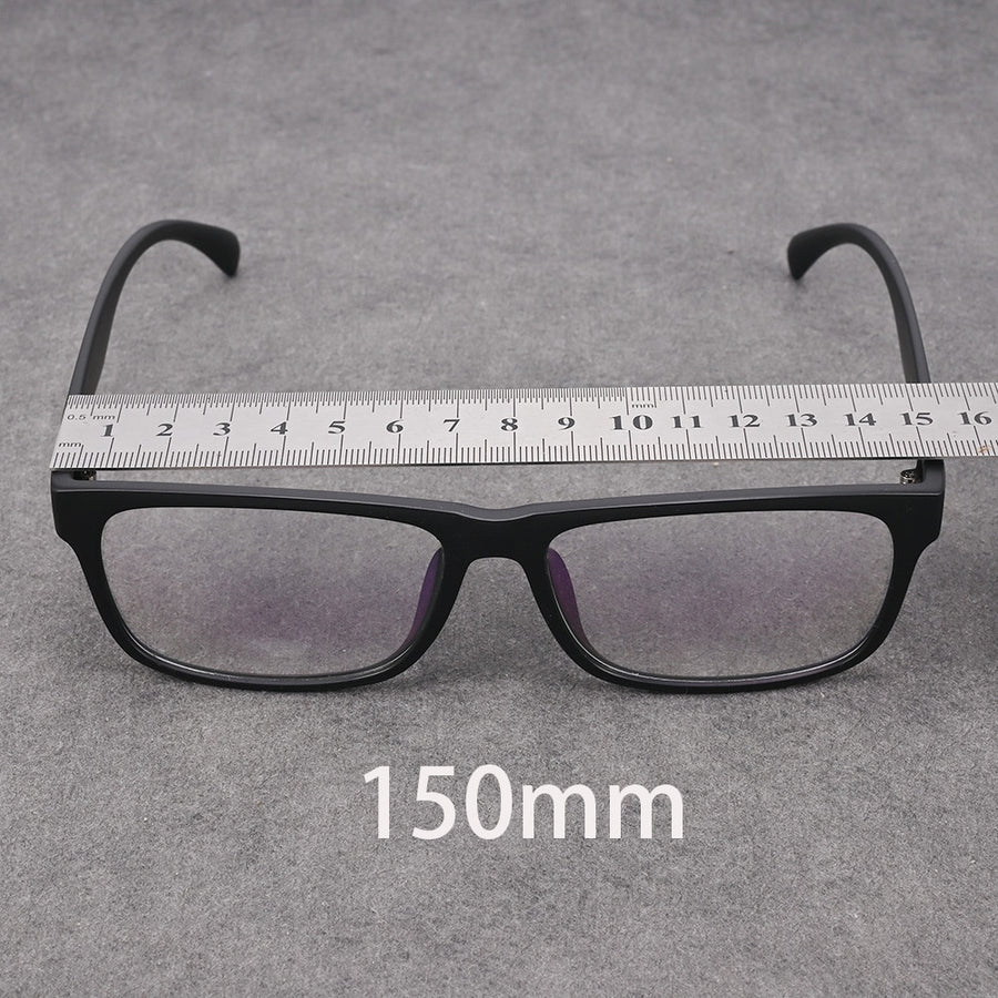 Cubojue Unisex Full Rim Square Tr 90 Titanium Myopic Reading Glasses 003m Reading Glasses Cubojue   