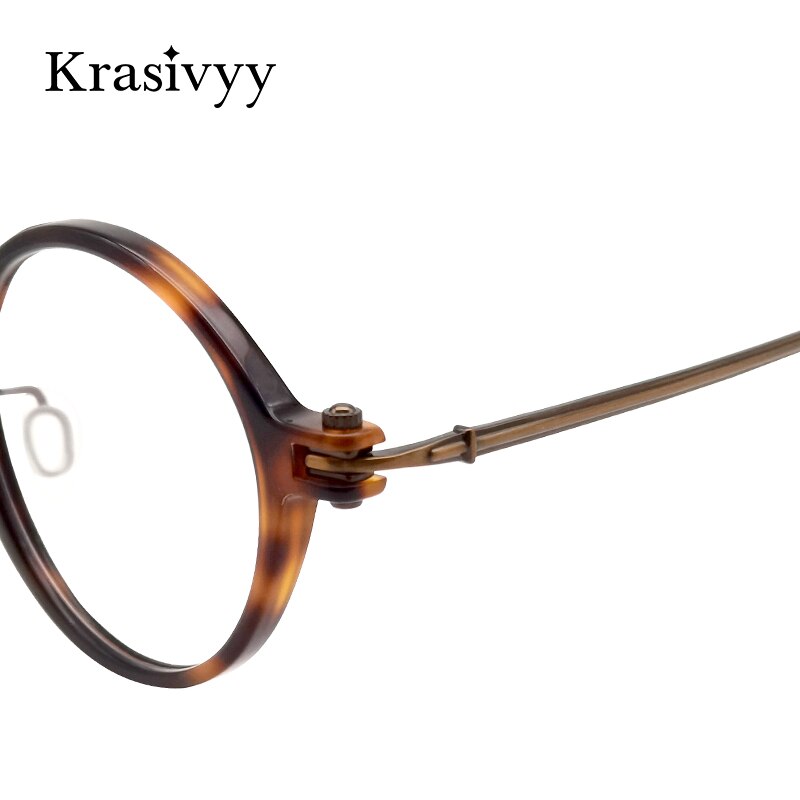 Krasivyy Unisex Full Rim Round Titanium Acetate Eyeglasses Rlt5866 Full Rim Krasivyy   