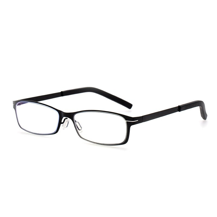 Zirosat Unisex Full Rim Rectangle Alloy Tr 90 Anti Blue Light Reading Glasses Dy1331 Reading Glasses Zirosat +100 black 
